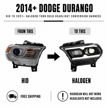 2014+ Dodge Durango HID to 2021+ Halogen Style Headlight Conversion Guide