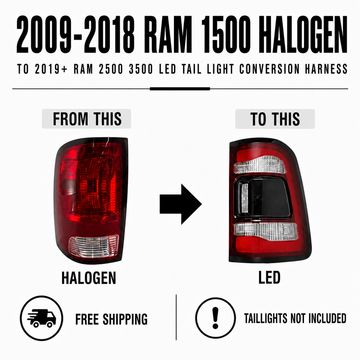 2009–2018 RAM 1500, 2500 & 3500 to 2019+ RAM HD LED Tail Light Conversion Guide