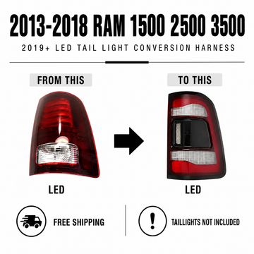 2013–2018 RAM 1500, 2500 & 3500 LED to 2019+ LED Tail Light Conversion Guide