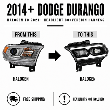 2014+ Dodge Durango Halogen to 2021+ Halogen Headlight Conversion Guide