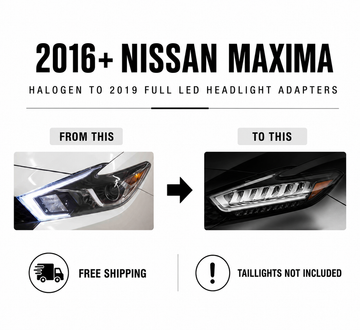 2016–2018 Nissan Maxima Halogen to 2019 OEM Full LED Headlight Conversion Guide