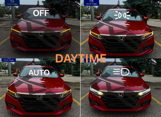 2018 - 2022 Honda Accord Headlight Amber DRL Override Kit 10th Gen Accord