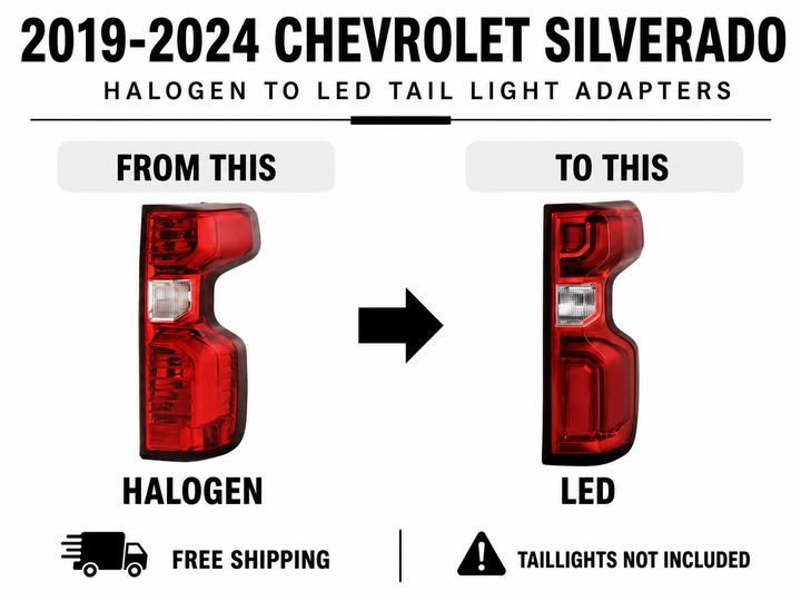 2019-2024 Chevrolet Silverado Halogen to LED Tail Light Conversion Harness