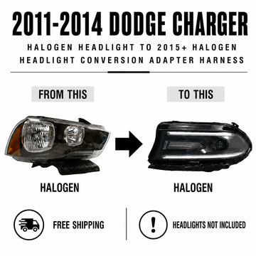 2011-2014 Dodge Charger To 2015-2022 Headlight Adapter Halogen To Halogen PNP