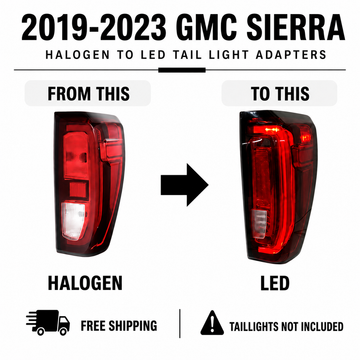 2019-2023 GMC Sierra Halogen to LED Tail Light Conversion Pigtail Harness