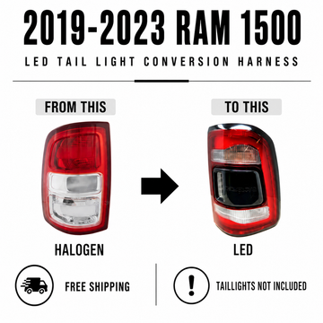 2019-2023 Ram 1500 Tail Light Adapter Halogen to LED PNP
