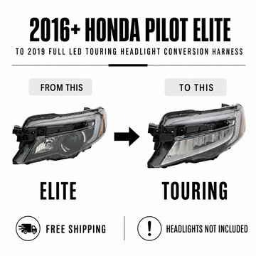 Headlight Adapter Harness for 2016+ Honda Pilot Elite to 2019 Full LED Touring