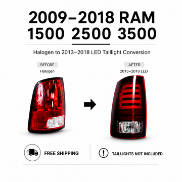 Dodge Ram 2009-2018 PNP 1500 2500 3500 Tail Light Halogen to LED Conversion
