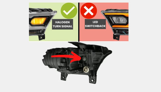 2011-13 Dodge Durango To 2021+ Headlight w/Halogen Turn Bulb Conversion Cables