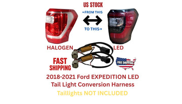 2018-2021 Ford Expedition Tail Light Conversion Adapter Halogen to LED PNP