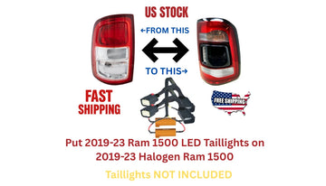 2019-2023 Ram 1500 Tail Light Adapter Halogen to LED PNP