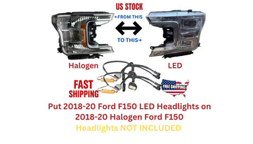 2018-2020 Ford F150 Halogen To LED Headlight Conversion Harness PNP
