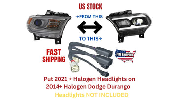 2014+ Halogen Dodge Durango To 2021+ Halogen Headlight Conversion Cables